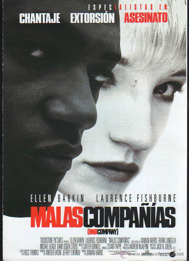 Cinema: GUIA PUBLICITARIA DE CINE DE LA PELICULA MALAS COMPA&Ntilde;IAS. ELLEN BARKIN, LAURENCE FISHBURNE