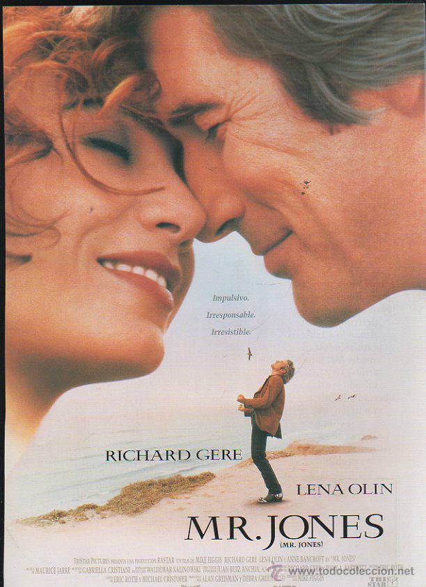 Kino: GUIA PUBLICITARIA DE CINE DE LA PELICULA MR. JONES. RICHARD GERE, LENA OLIN