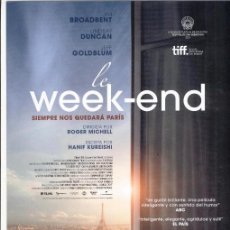 Cine: LE WEEK-END *SIEMPRE NOS QUEDARÁ PARIS* (2013) - JIM BROADBENT, LINDSAY DUNCAN Y JEFF GOLDBLUM. Lote 40405710