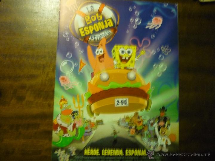 Cine: guia doble pelicula dibujos bob esponja