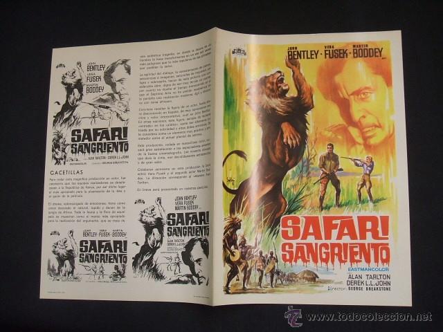 Cin&eacute;ma: GUIA PUBLICITARIA DE LA PELICULA SAFARI SANGRIENTO -