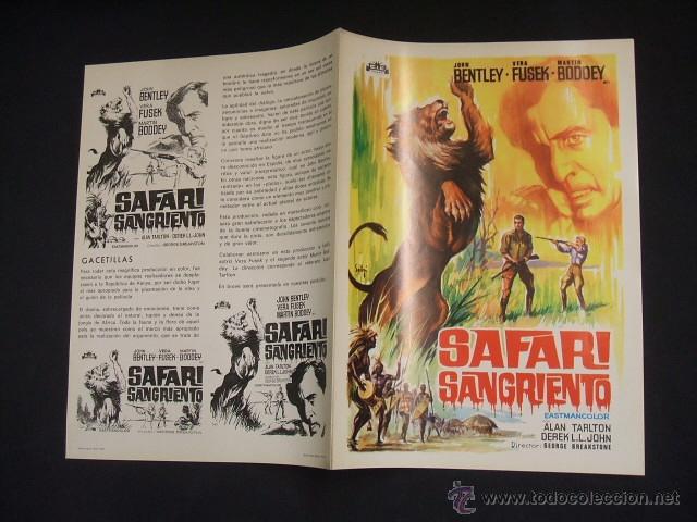 Cinema: GUIA PUBLICITARIA DE LA PELICULA SAFARI SANGRIENTO -