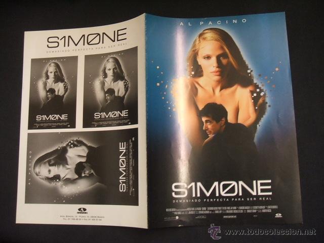 Cin&eacute;ma: GUIA PUBLICITARIA DE LA PELICULA SIMONE -
