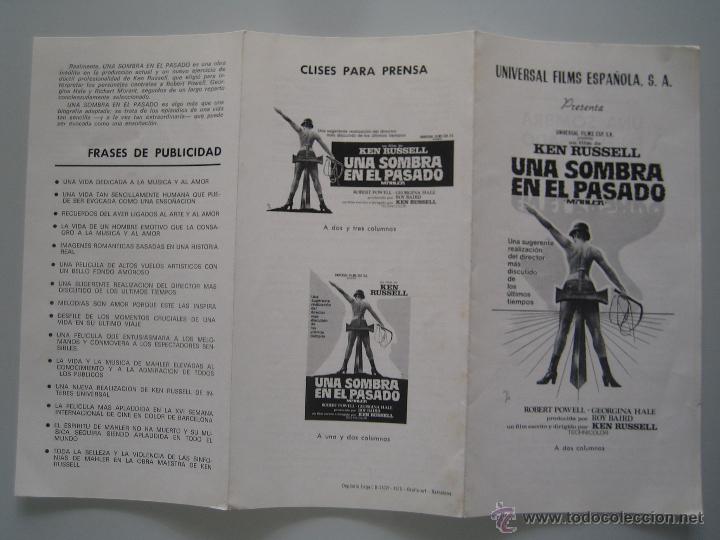 Cinema: una sombra en el pasado ken russell guia publicitaria original del estreno
