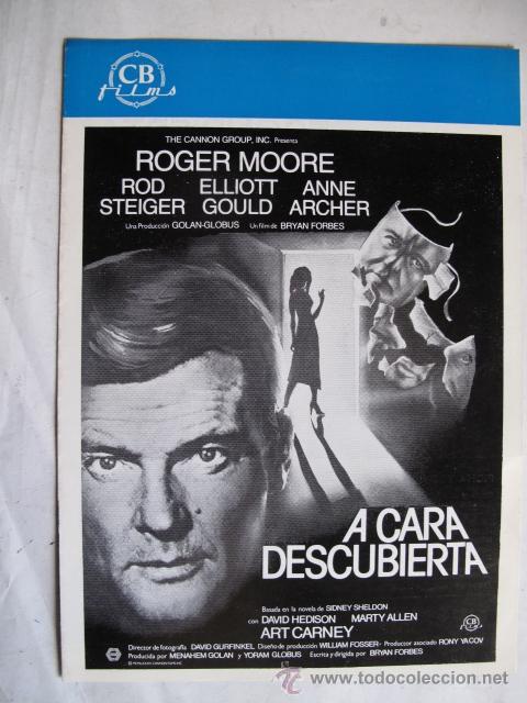 Cinema: A CARA DESCUBIERTA  10GUIAS X 25&euro; 100GUIASX130&euro; ENVIOS INCLUIDOS