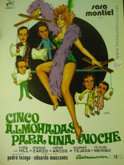 Cine: GUIA PELICULA CINCO ALMOHADAS PARA UNA NOCHE-SARA MONTIEL