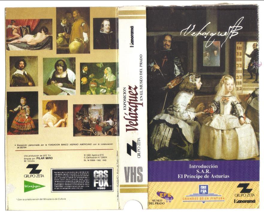 Cine: caratula DE VHS- exposici&oacute;n vel&aacute;zquez en el museo del prado