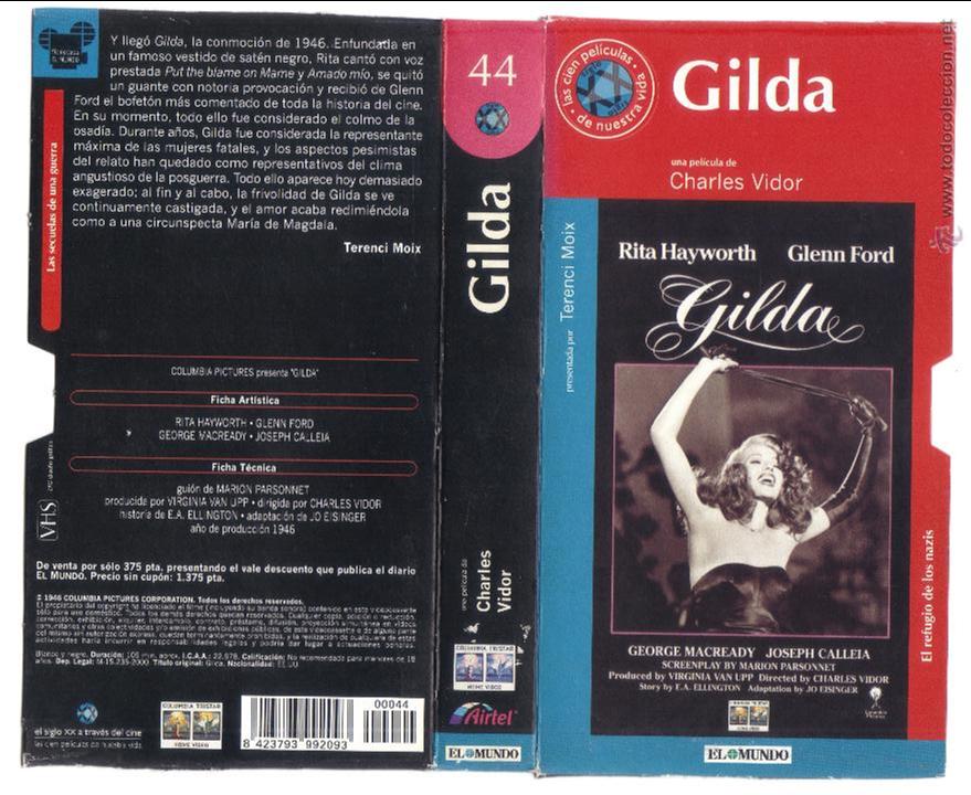 Kino: caratula DE VHS - gilda