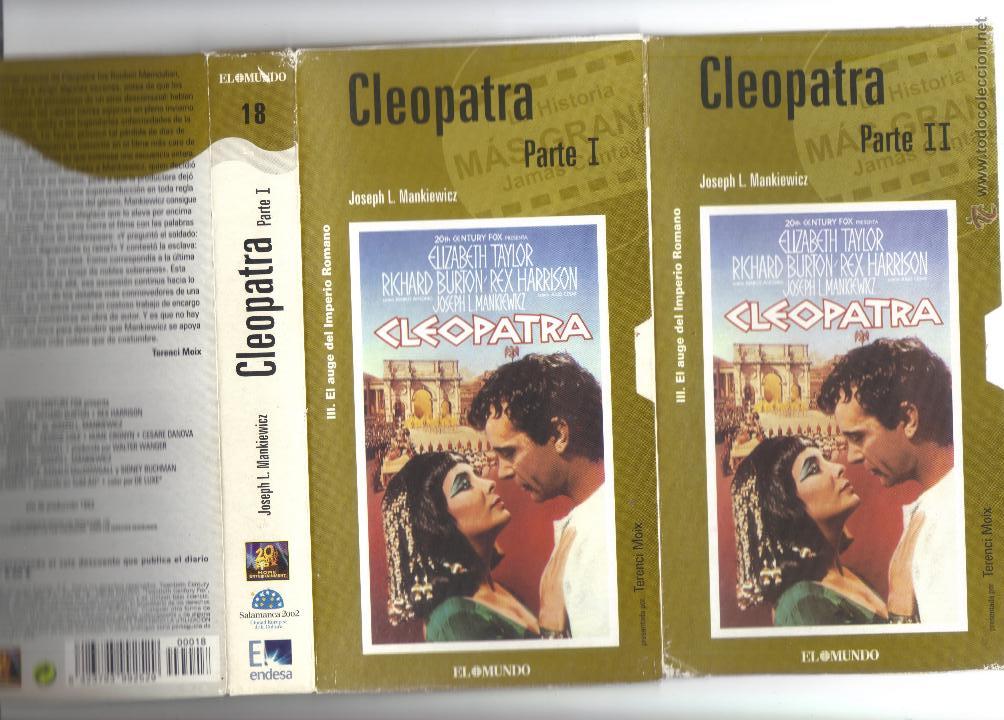 Cine: 2 caratulas de cajas DE VHS - cleopatra - Parte I y Parte II