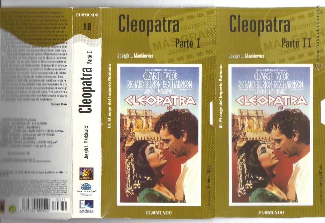Cine: caratula DE VHS - cleopatra - Parte I y II