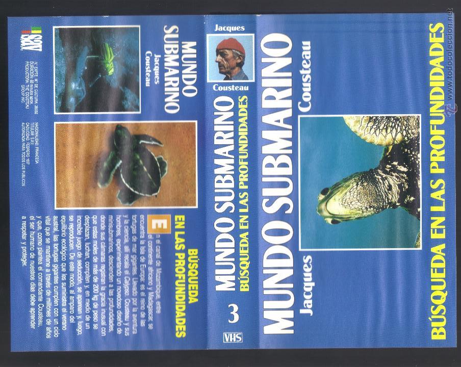Cine: car&aacute;tula DE VHS - jacques cousteau - mundo submarino - n&uacute;mero 3