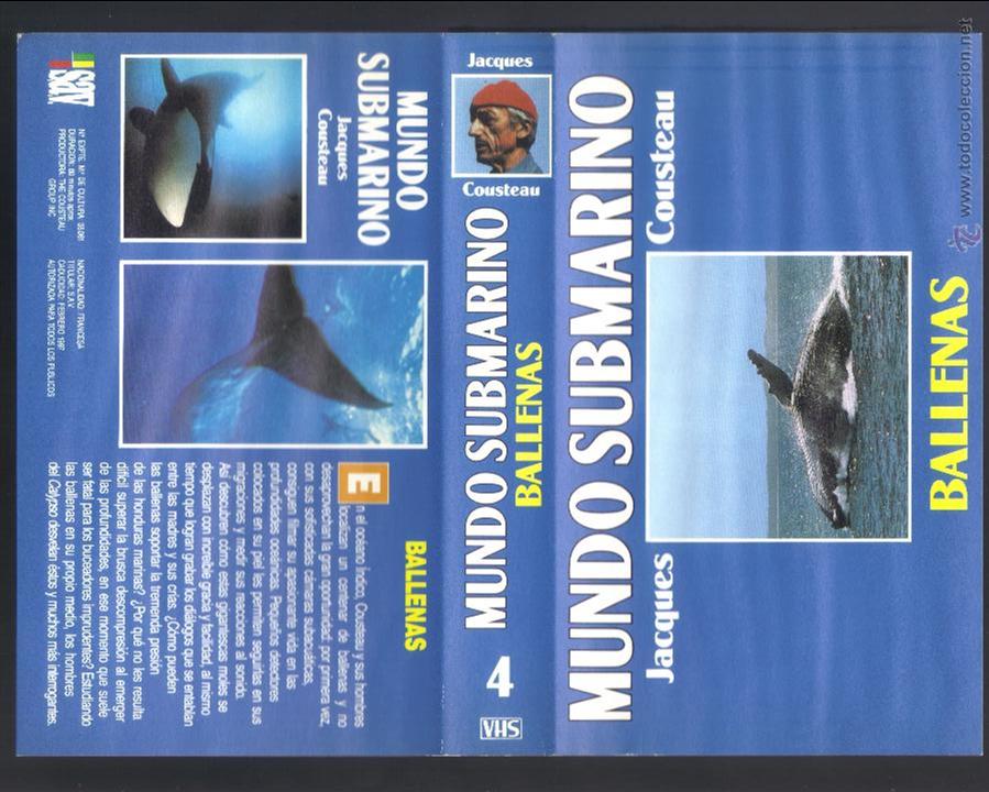 Cine: car&aacute;tula DE VHS - jacques cousteau - mundo submarino - n&uacute;mero 4