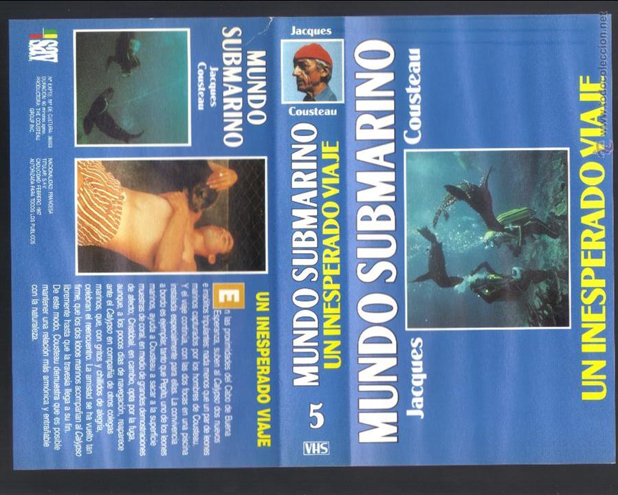 Cine: car&aacute;tula DE VHS - jacques cousteau - mundo submarino - n&uacute;mero 5
