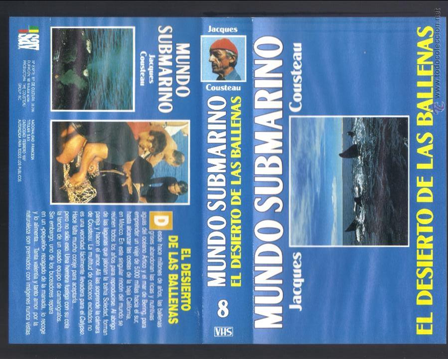Cine: car&aacute;tula DE VHS - jacques cousteau - mundo submarino - n&uacute;mero 8