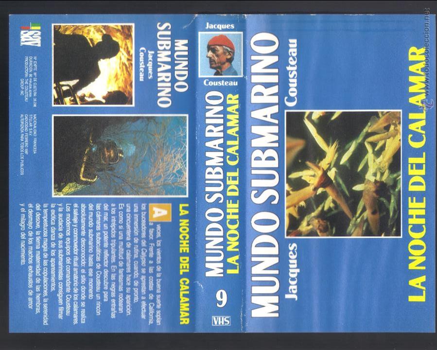 Cine: car&aacute;tula DE VHS - jacques cousteau - mundo submarino - n&uacute;mero 9