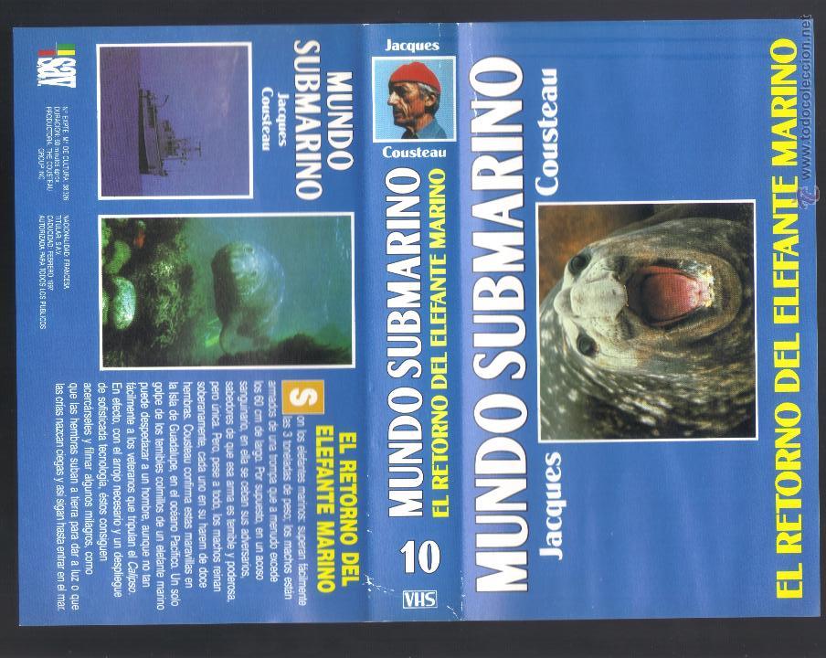 Cine: car&aacute;tula DE VHS - jacques cousteau - mundo submarino - n&uacute;mero 10