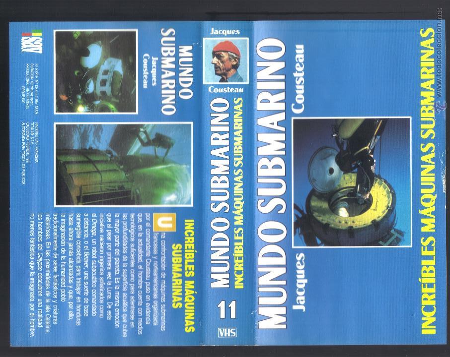 Cine: car&aacute;tula DE VHS - jacques cousteau - mundo submarino - n&uacute;mero 11
