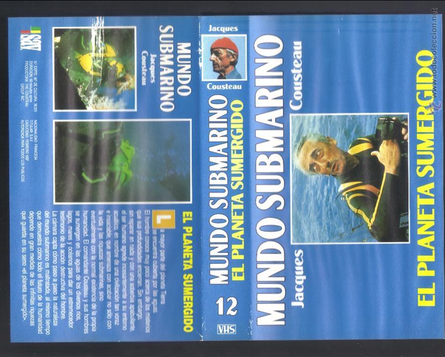 Cine: car&aacute;tula DE VHS - jacques cousteau - mundo submarino - n&uacute;mero 12