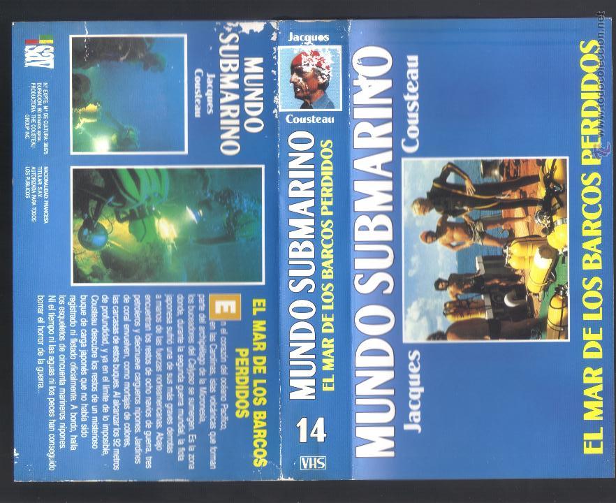 Cine: car&aacute;tula DE VHS - jacques cousteau - mundo submarino - n&uacute;mero 14