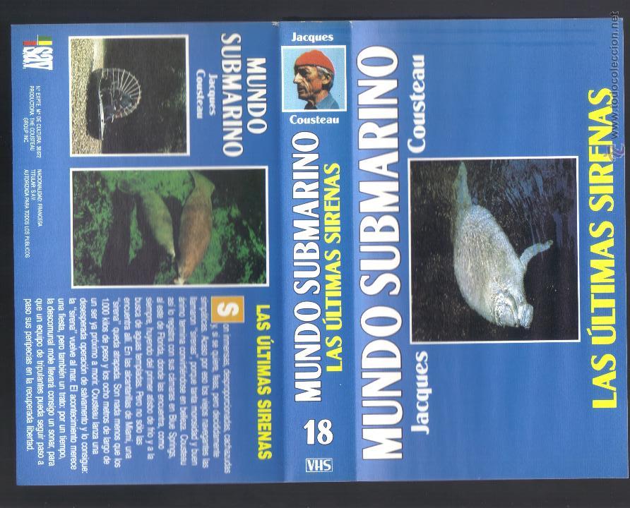 Cine: car&aacute;tula DE VHS - jacques cousteau - mundo submarino - n&uacute;mero 18