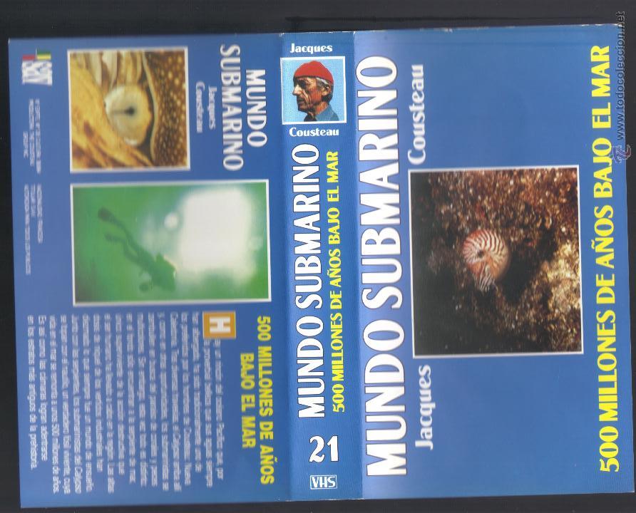 Cine: car&aacute;tula DE VHS - jacques cousteau - mundo submarino - n&uacute;mero 21