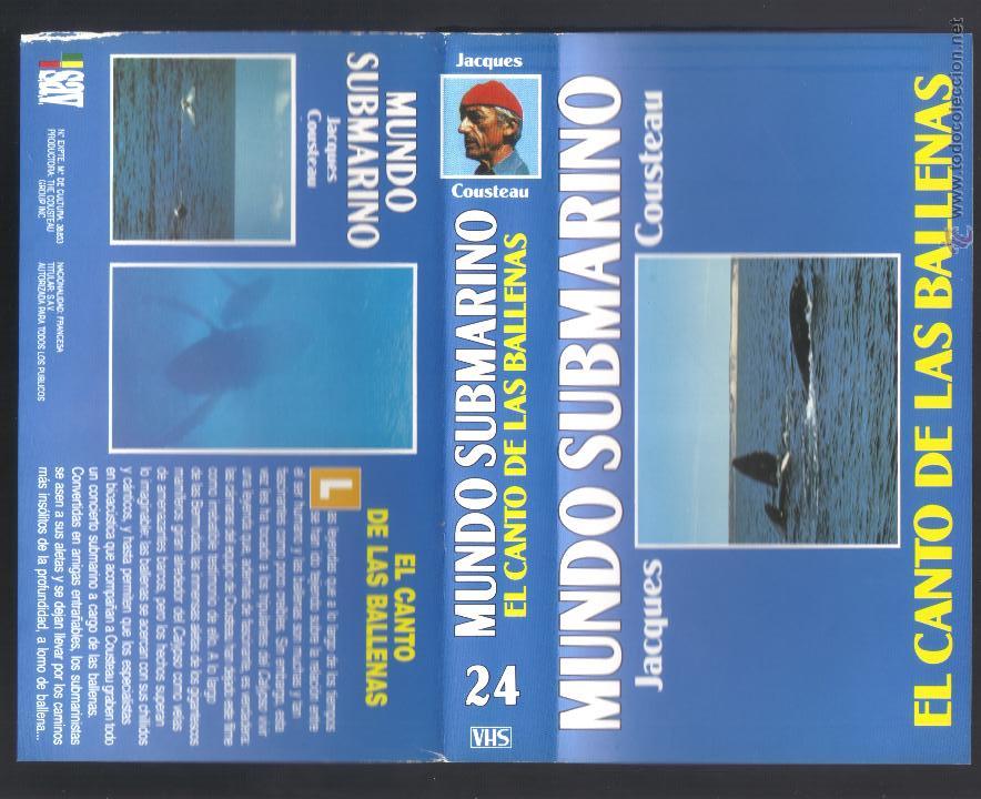 Cine: car&aacute;tula DE VHS - jacques cousteau - mundo submarino - n&uacute;mero 24