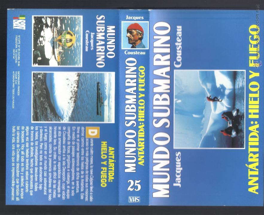 Cine: car&aacute;tula DE VHS - jacques cousteau - mundo submarino - n&uacute;mero 25