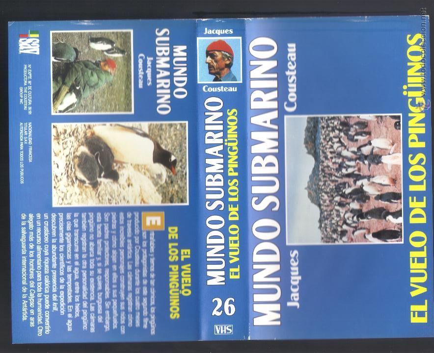 Cine: car&aacute;tula DE VHS - jacques cousteau - mundo submarino - n&uacute;mero 26