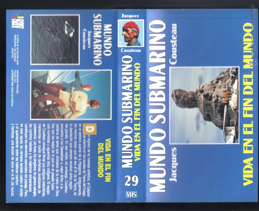 Cine: car&aacute;tula DE VHS - jacques cousteau - mundo submarino - n&uacute;mero 29