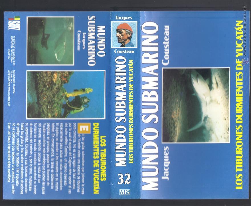 Cine: car&aacute;tula DE VHS - jacques cousteau - mundo submarino - n&uacute;mero 32