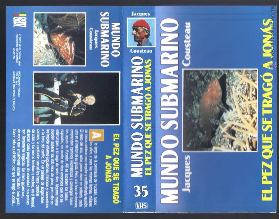 Cine: car&aacute;tula DE VHS - jacques cousteau - mundo submarino - n&uacute;mero 35