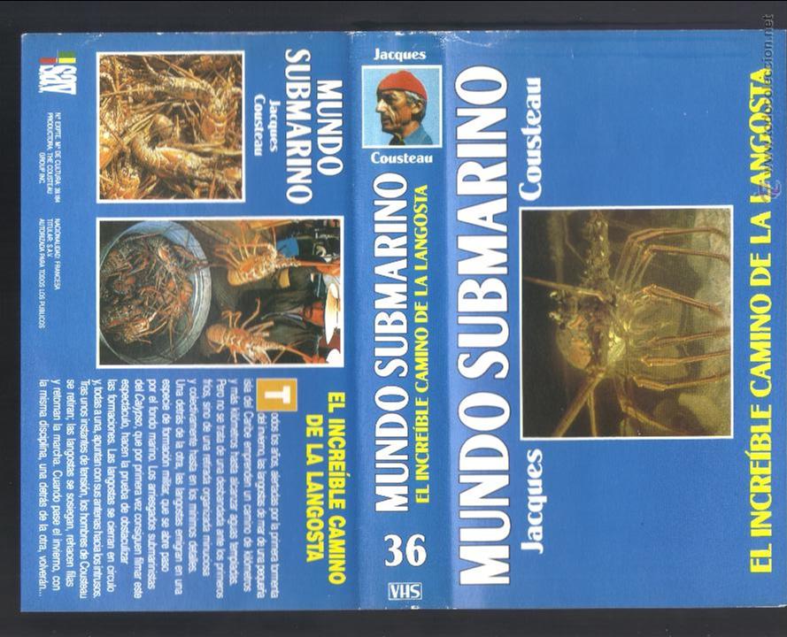Cine: car&aacute;tula DE VHS - jacques cousteau - mundo submarino - n&uacute;mero 36