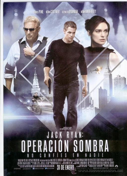 Cine: JACK RYAN * OPERACION SOMBRA * (2014) - KEVIN COSTNER - CHRIS PINE - KEIRA KNIGHTLEY