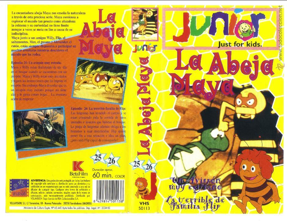 Cine: car&aacute;tula de vhs - la abeja maya - n&uacute;meros 25 y 26