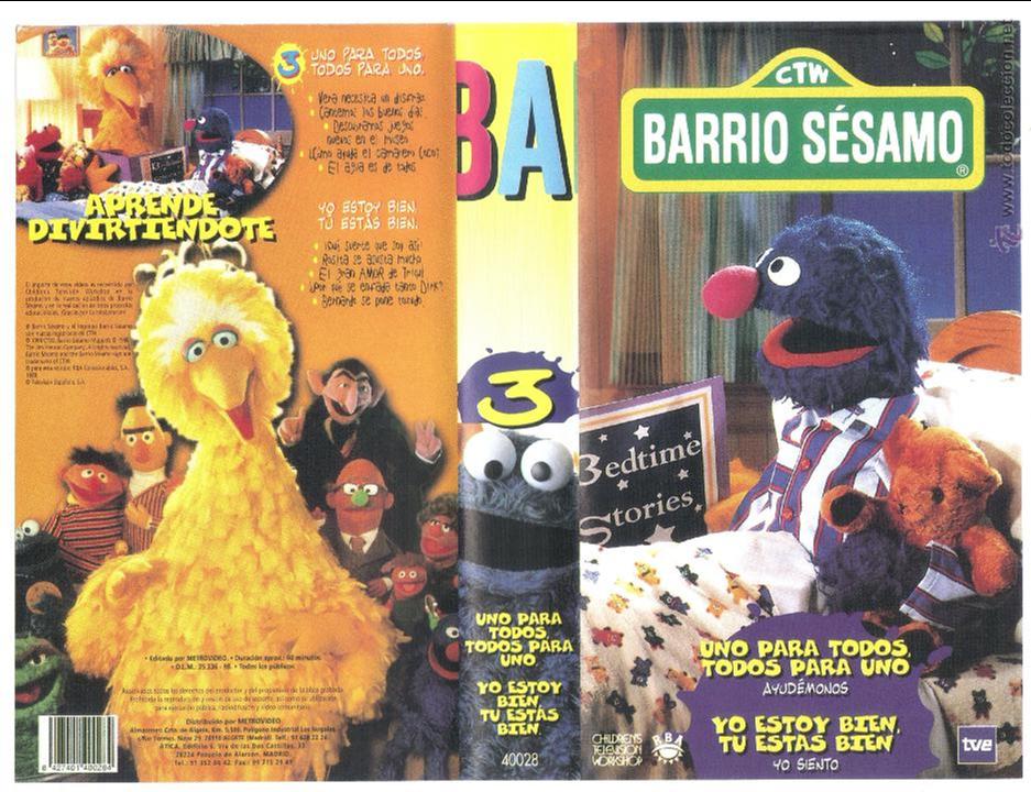 Cine: car&aacute;tula de vhs - barrio s&eacute;samo - uno para todos, todos para uno