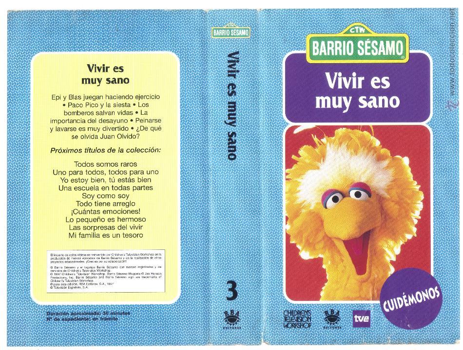 Cine: car&aacute;tula DE VHS - barrio s&eacute;samo - vivir es muy sano