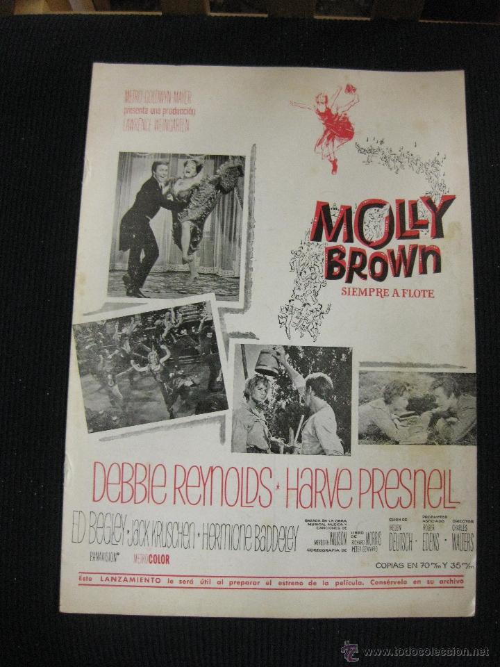 Cine: MOLLY BROWN (SIEMPRE A FLOTE).DEBBIE REYNOLDS.GUIA PUBLICITARIA DE LA PELICULA.