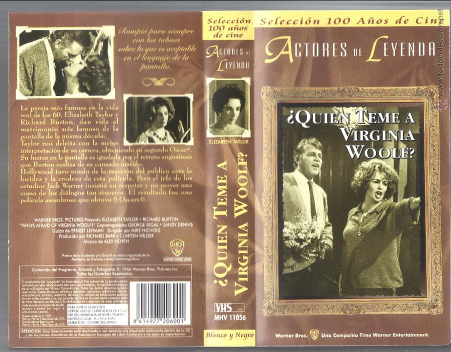 Cine: car&aacute;tula DE VHS - &iquest;qui&eacute;n teme a virginia woolf?