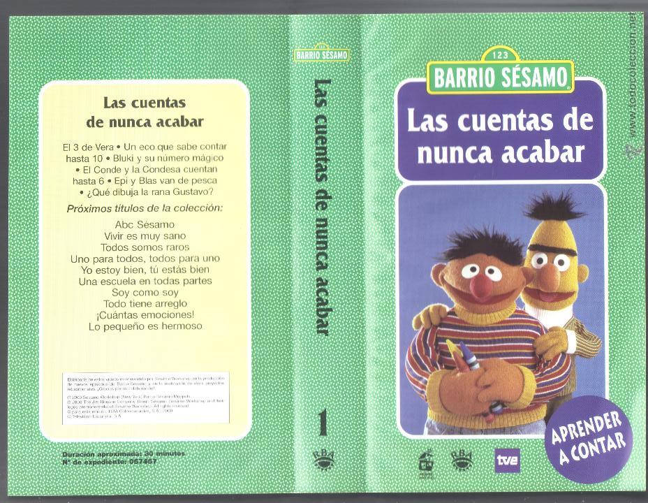 Cine: car&aacute;tula DE VHS - barrio s&eacute;samo - las cuentas de nunca acabar