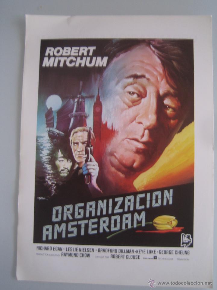 Cine: organizacion amsterdam robert mitchum guia publicitaria original estreno