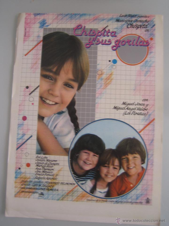 Cine: chispita y sus gorilas guia publicitaria original  macarena camacho luis m delgado miguel joven