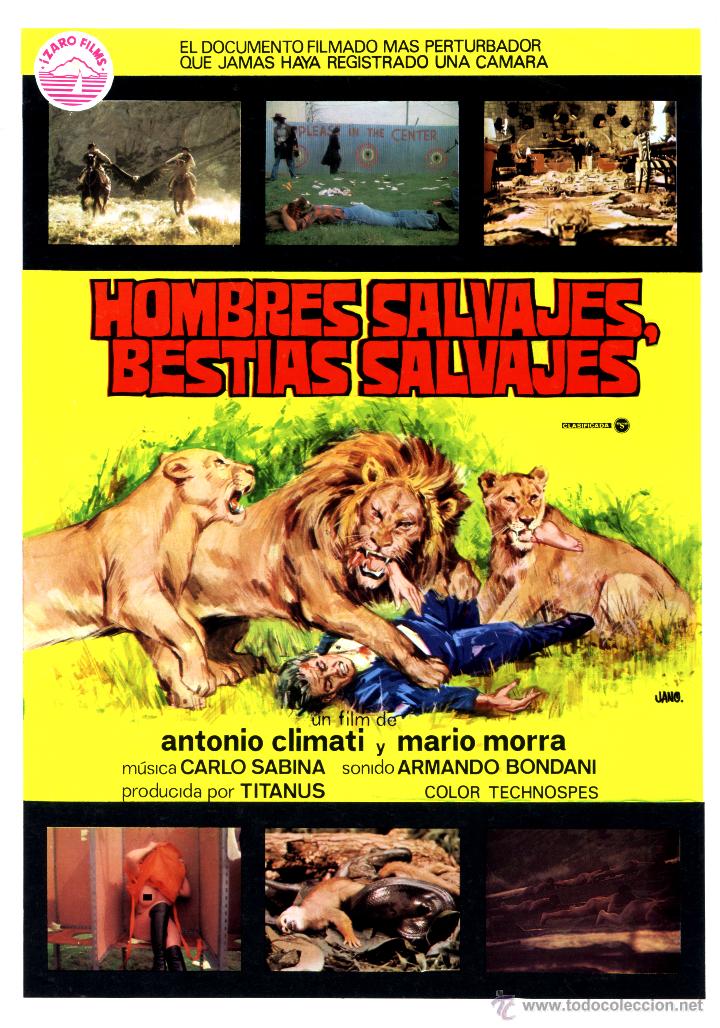 Cine: HOMBRES SALVAJES BESTIAS SALVAJES (GUIA ORIGINAL ESTRENO EN ESPA&Ntilde;A) ANTONIO CLIMATI-MARIO MORRA
