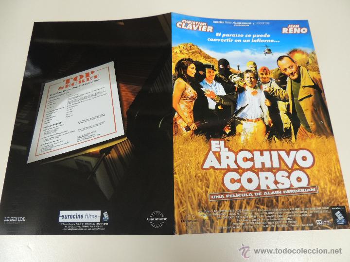 Cinema: el archivo corso - guia original - jean reno caterina murino - lote 20 guias 30 euros