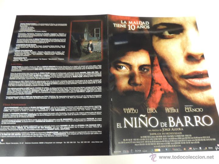 Cinema: el ni&ntilde;o de barro - guia original - maribel verdu chete lera daniel freire - lote 20 guias 30 euros