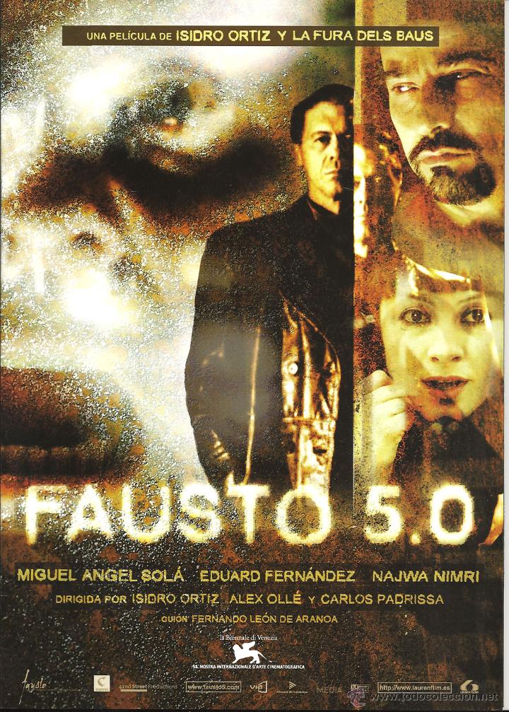 Cinema: G5155 FAUSTO 5.0 LA FURA DELS BAUS TERROR GUIA LIBRITO ORIGINAL VERTIGO ESTRENO