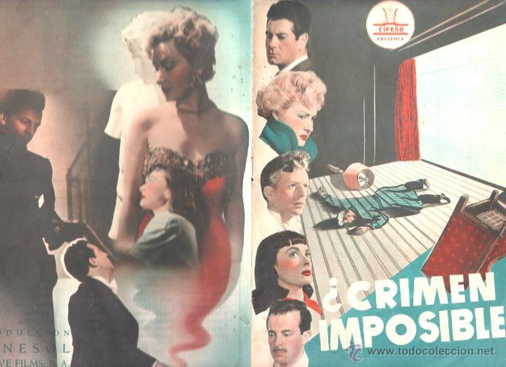 Cinema: GUIA PUBLICITARIA DE CINE. &iquest;CRIMEN IMPOSIBLE?. CIFESA. PRODUCCION CINESOL. VER FOTO