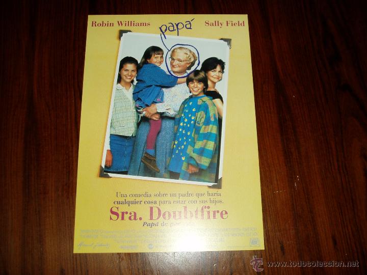 Cinema: SRA. DOUBTFIRE . GU&Iacute;A PUBLICITARIA SENCILLA ORIGINAL DE LA PEL&Iacute;CULA.