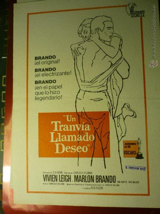 Cine: GUIA DOBLE UN TRANVIA LLAMADO DESEO .-MARLON BRANDO--BB