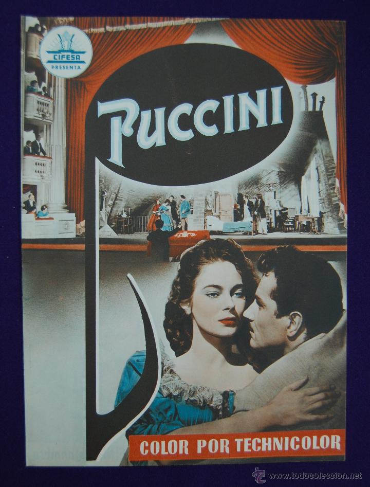 Cine: GUIA ORIGINAL PUCCINI. ESTRENO CIFESA. CINE - PROGRAMA. PRESSBOOK.