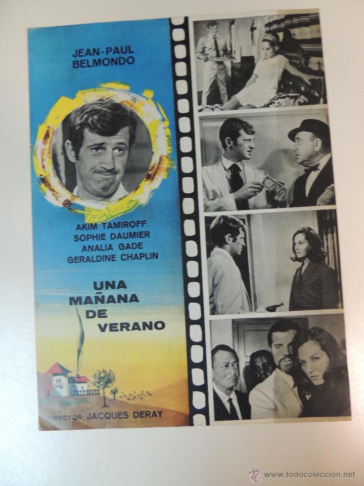 Cine: una semana de verano (Secuestro bajo el sol) guia publicitaria original - Jacques deray belmondo